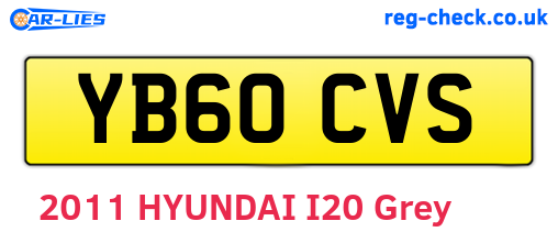 YB60CVS are the vehicle registration plates.