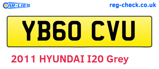 YB60CVU are the vehicle registration plates.