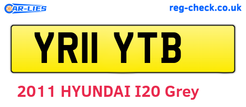 YR11YTB are the vehicle registration plates.