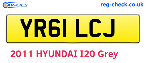 YR61LCJ are the vehicle registration plates.