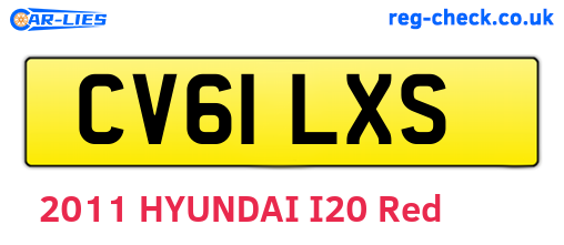 CV61LXS are the vehicle registration plates.