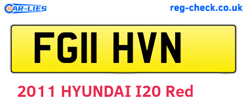 FG11HVN are the vehicle registration plates.