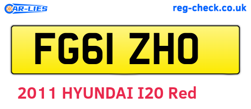 FG61ZHO are the vehicle registration plates.