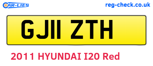 GJ11ZTH are the vehicle registration plates.