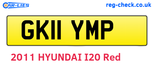 GK11YMP are the vehicle registration plates.