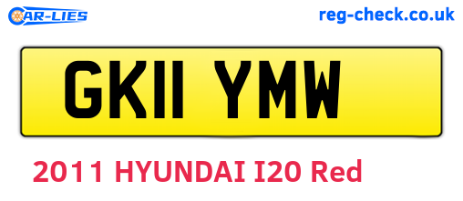 GK11YMW are the vehicle registration plates.
