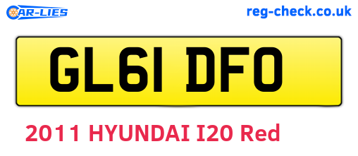 GL61DFO are the vehicle registration plates.