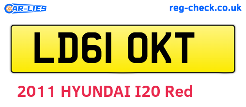 LD61OKT are the vehicle registration plates.