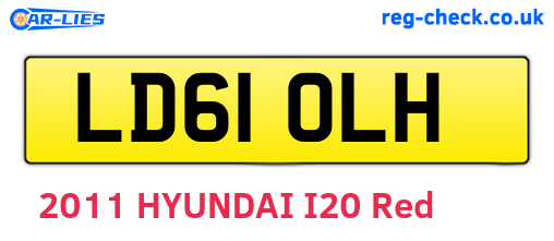 LD61OLH are the vehicle registration plates.