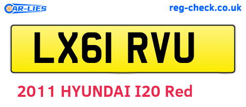 LX61RVU are the vehicle registration plates.