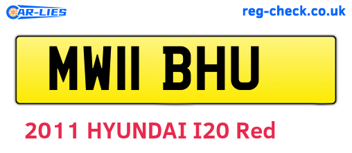 MW11BHU are the vehicle registration plates.