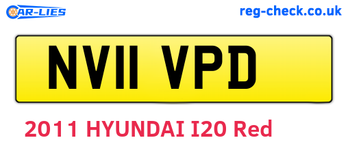 NV11VPD are the vehicle registration plates.