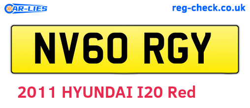 NV60RGY are the vehicle registration plates.