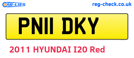 PN11DKY are the vehicle registration plates.