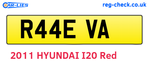 R44EVA are the vehicle registration plates.