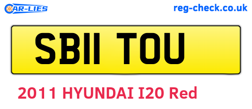SB11TOU are the vehicle registration plates.