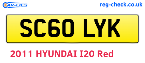 SC60LYK are the vehicle registration plates.