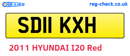 SD11KXH are the vehicle registration plates.