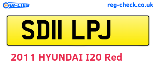 SD11LPJ are the vehicle registration plates.