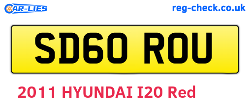 SD60ROU are the vehicle registration plates.