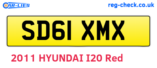 SD61XMX are the vehicle registration plates.