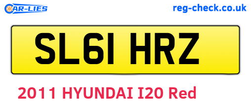 SL61HRZ are the vehicle registration plates.
