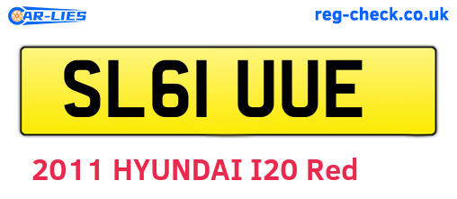 SL61UUE are the vehicle registration plates.