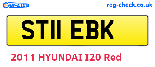 ST11EBK are the vehicle registration plates.