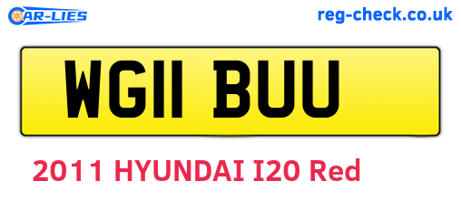 WG11BUU are the vehicle registration plates.