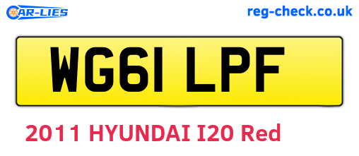 WG61LPF are the vehicle registration plates.