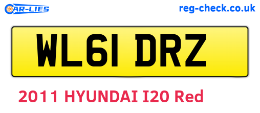 WL61DRZ are the vehicle registration plates.