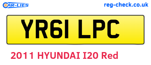 YR61LPC are the vehicle registration plates.