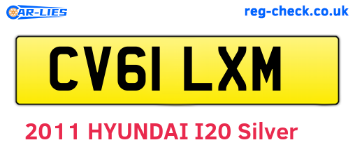 CV61LXM are the vehicle registration plates.