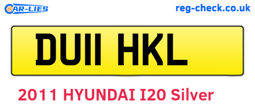 DU11HKL are the vehicle registration plates.