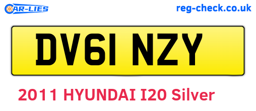 DV61NZY are the vehicle registration plates.