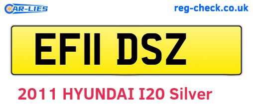 EF11DSZ are the vehicle registration plates.