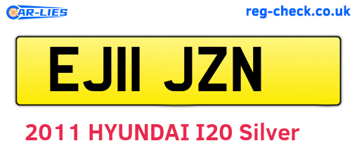 EJ11JZN are the vehicle registration plates.