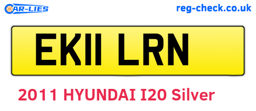 EK11LRN are the vehicle registration plates.