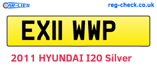 EX11WWP are the vehicle registration plates.