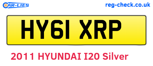 HY61XRP are the vehicle registration plates.