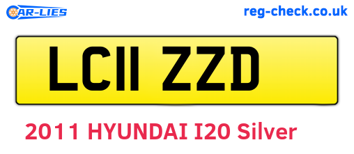 LC11ZZD are the vehicle registration plates.