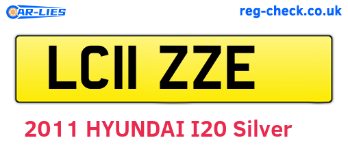 LC11ZZE are the vehicle registration plates.