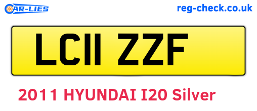 LC11ZZF are the vehicle registration plates.