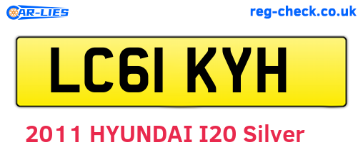 LC61KYH are the vehicle registration plates.