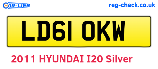 LD61OKW are the vehicle registration plates.