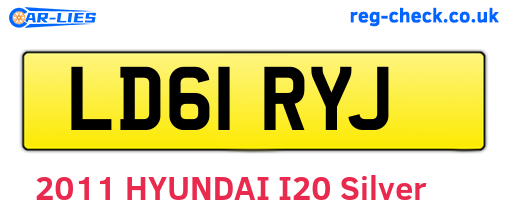 LD61RYJ are the vehicle registration plates.