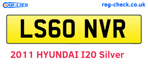 LS60NVR are the vehicle registration plates.