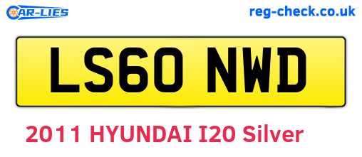 LS60NWD are the vehicle registration plates.