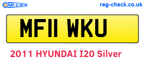 MF11WKU are the vehicle registration plates.