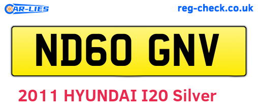 ND60GNV are the vehicle registration plates.